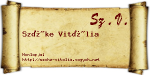 Szőke Vitália névjegykártya